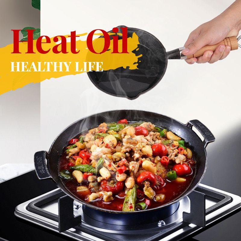 📢📢 JETZT 50 % RABATT & Auf Lager ⏰ 🍳 Mini Antihaft-Eisenpfanne 10 cm – Gesundes Gusseisen, Gleichmäßige Wärme & Holzgriff ✨