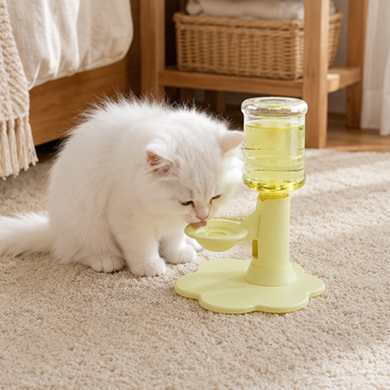 🐱  💧 Katzenwasserbrunnen mit verstellbarer Halswirbelsäule – 3-stufig höhenverstellbar, rutschfest & automatische Nachfüllung – Für gesundes Trinken & mehr Komfort ✨