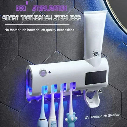 ⏰🦷 UV-Zahnbürsten-Sterilisator & Halter zur Wandmontage