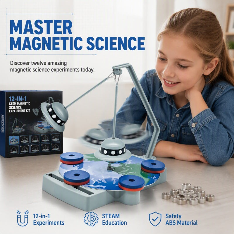 ⏰ 12‑in‑1 Magnet‑Experiment‑Set, spielerisches Lernen für Kinder🛰️