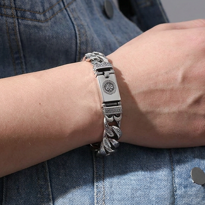 Men's Retro Six‑Syllable Mantra Bracelet – Meaningful, Masculine, Eye‑Catching ✨