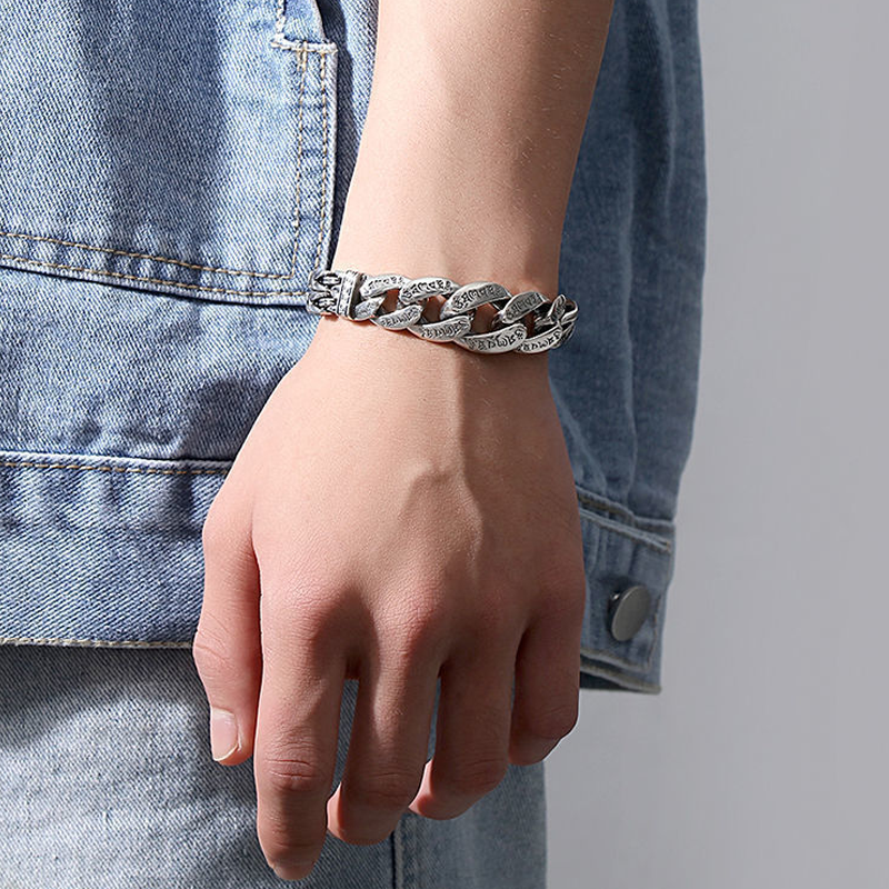 Men's Retro Six‑Syllable Mantra Bracelet – Meaningful, Masculine, Eye‑Catching ✨