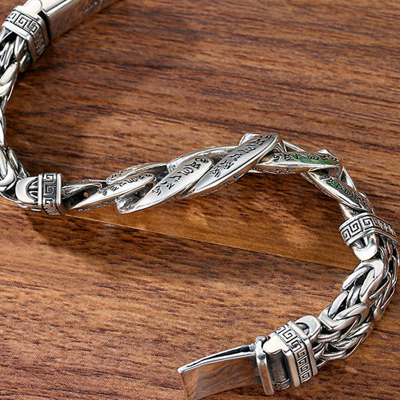 Men's Retro Six‑Syllable Mantra Bracelet – Meaningful, Masculine, Eye‑Catching ✨