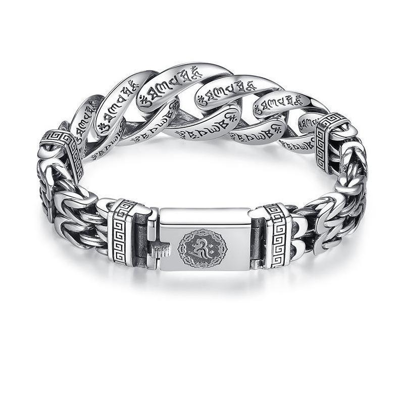 Men's Retro Six‑Syllable Mantra Bracelet – Meaningful, Masculine, Eye‑Catching ✨