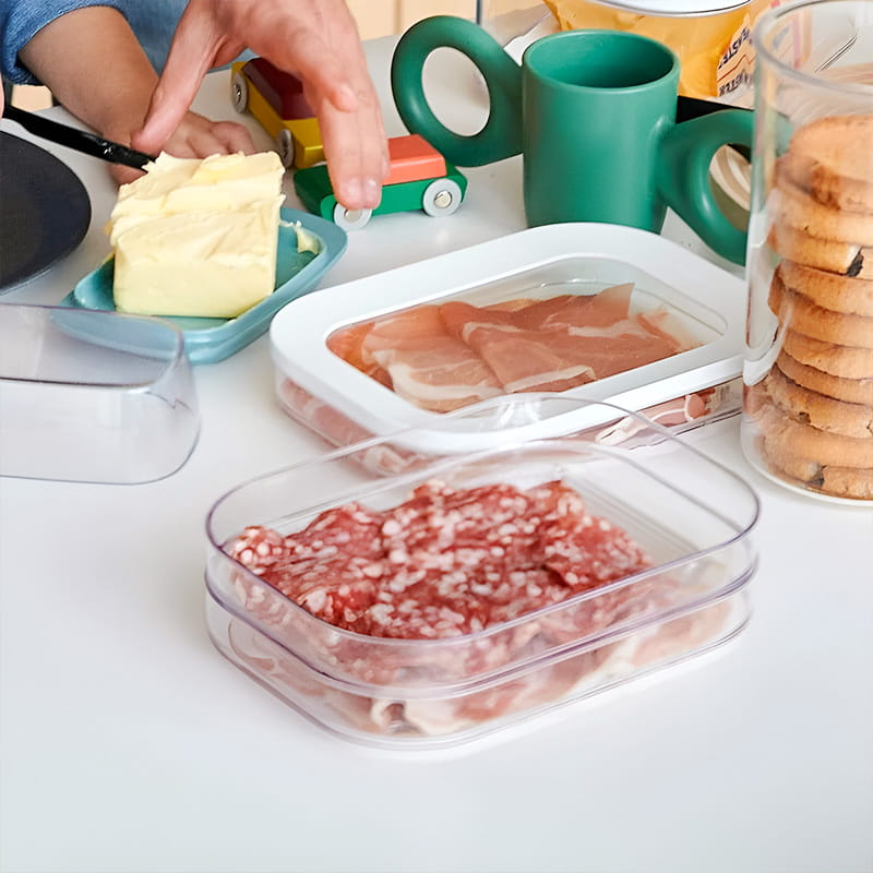 🧊 Frischhaltedose mit Deckel – Transparent, für Kühlschrank & Gefrierfach ✨