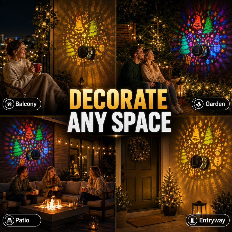 🎄 Solar-Wandleuchte für Weihnachtsdeko – wetterfest & kabellos für Garten, Balkon & Terrasse