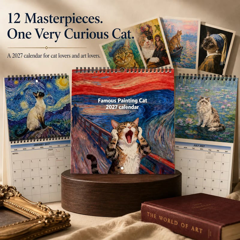 🗓️ Katzen-Meme-Kalender 2027 – Täglicher Humor & Wanddeko ✨