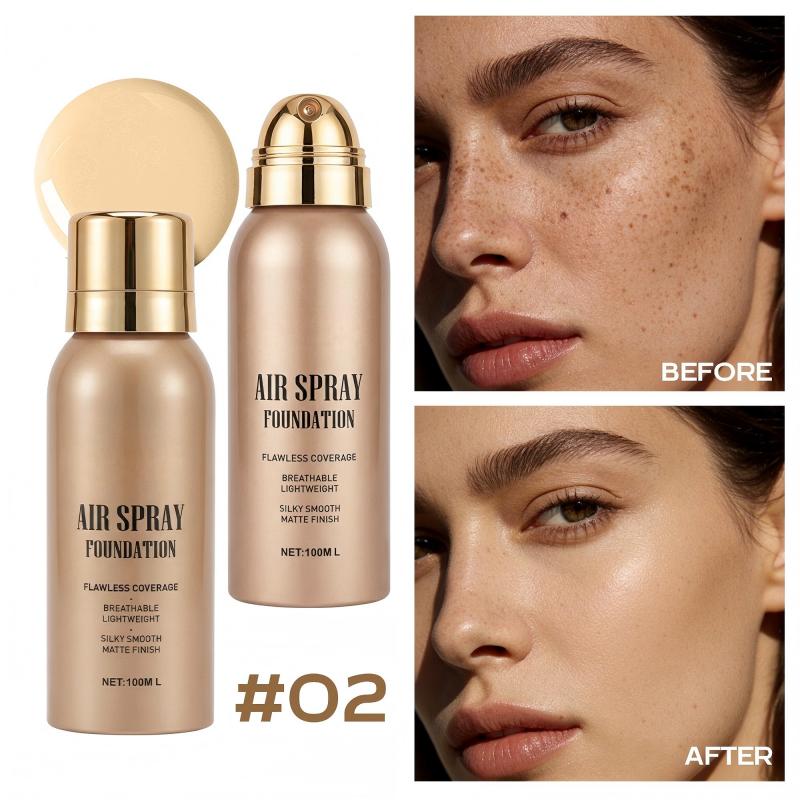 💧 Air-Spray-Foundation – wasserfest, atmungsaktiv & langanhaltend – samtiges Finish, einfach aufgesprüht – für jeden Hauttyp