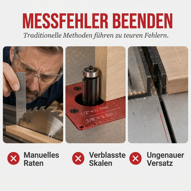 🪵 Einstellblöcke für Holzarbeiten – Aluminium, präzise & schnelle Kalibrierung ✨