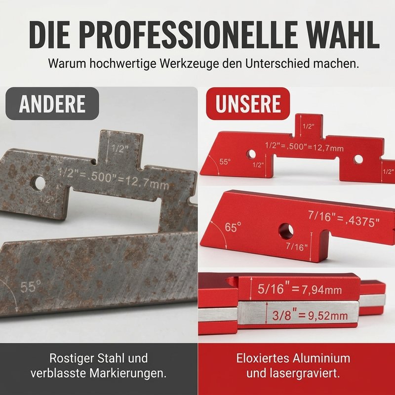 🪵 Einstellblöcke für Holzarbeiten – Aluminium, präzise & schnelle Kalibrierung ✨