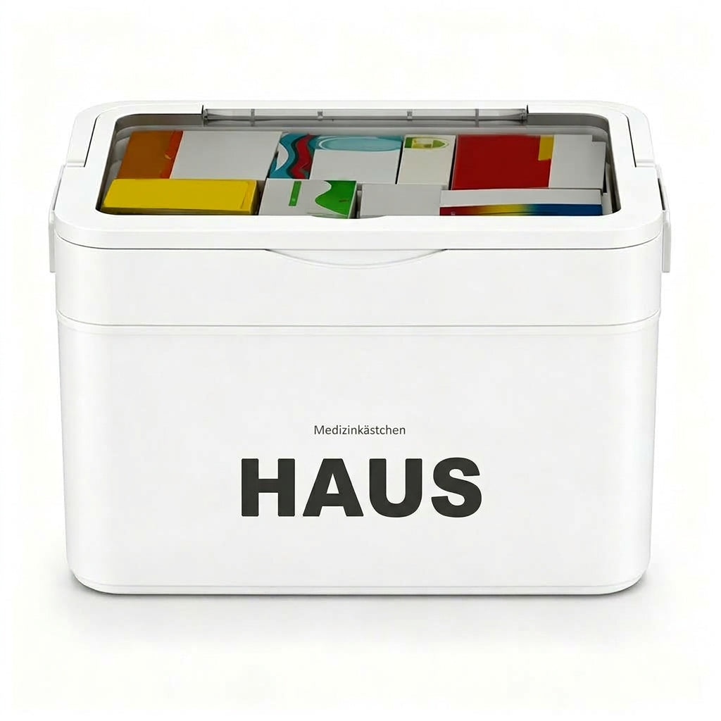 📢📢 JETZT 50 % RABATT!! ⏰💊 Große Medikamenten-Aufbewahrungsbox aus Kunststoff – Mehrlagig, unterteilt & tragbar für Haushalt & Notfall ✨