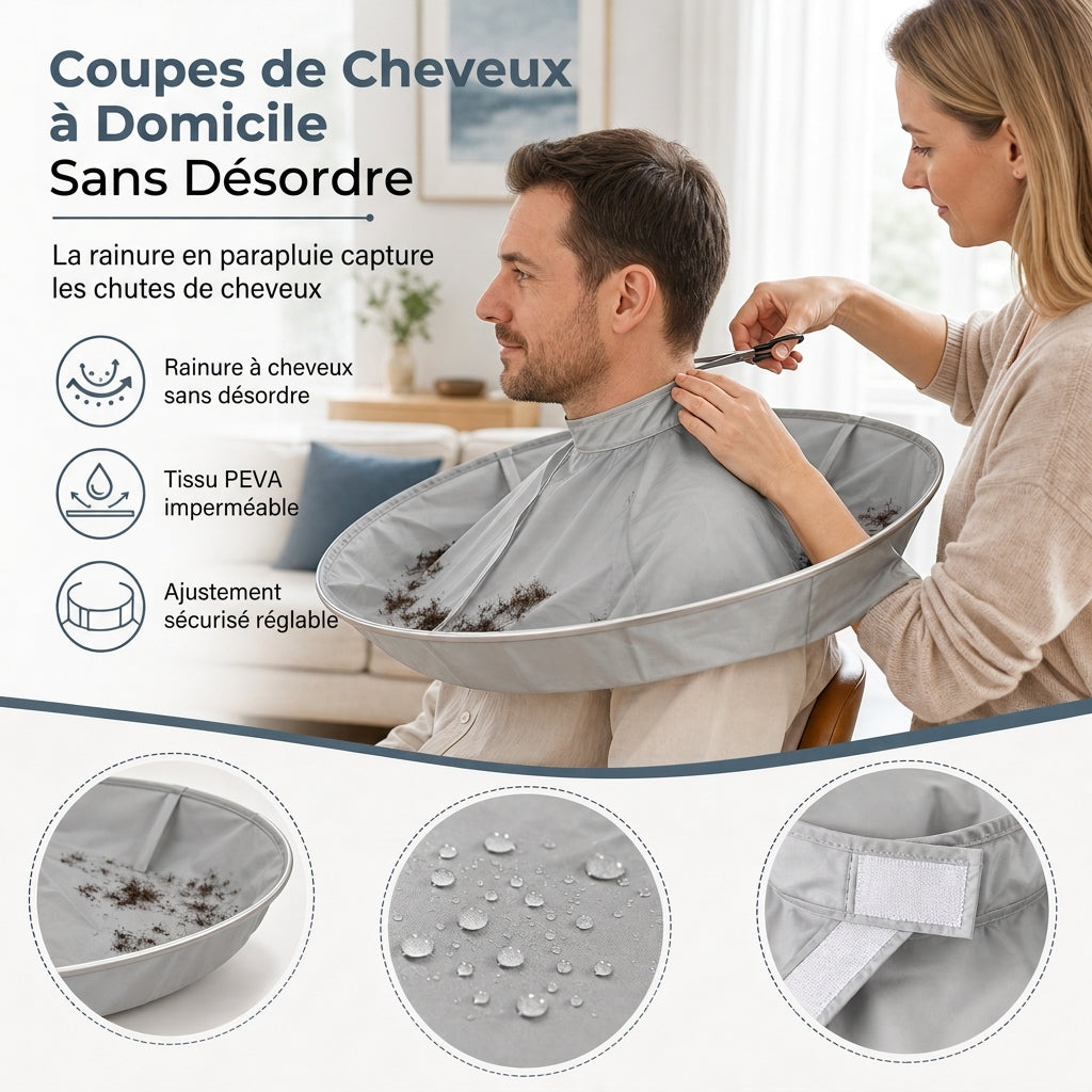 ✂️ BLITZANGEBOT: 50% RABATT! Atmungsaktiver Haarschneidecape – Integrierte Rille für saubere Schnitte, wasserdichte Oberfläche & antistatisches Gewebe für stressfreie Haarschnitte zu Hause ✨💇