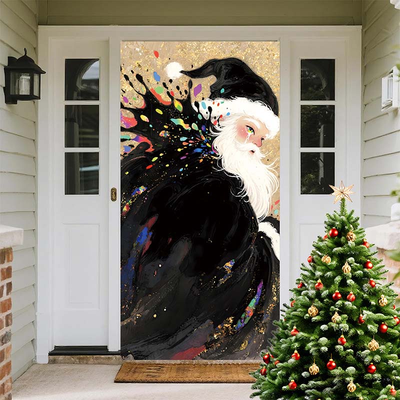 Weihnachtliche Türabdeckung für schnelle und stimmungsvolle Weihnachtsdekoration (90 × 180 cm)