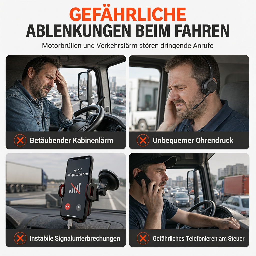 ⏰Drahtloses Bluetooth-Headset für Callcenter mit ENC-Umgebungsgeräuschunterdrückung und automatischer Kopplung für Kundenservice und Lkw-Fahrer