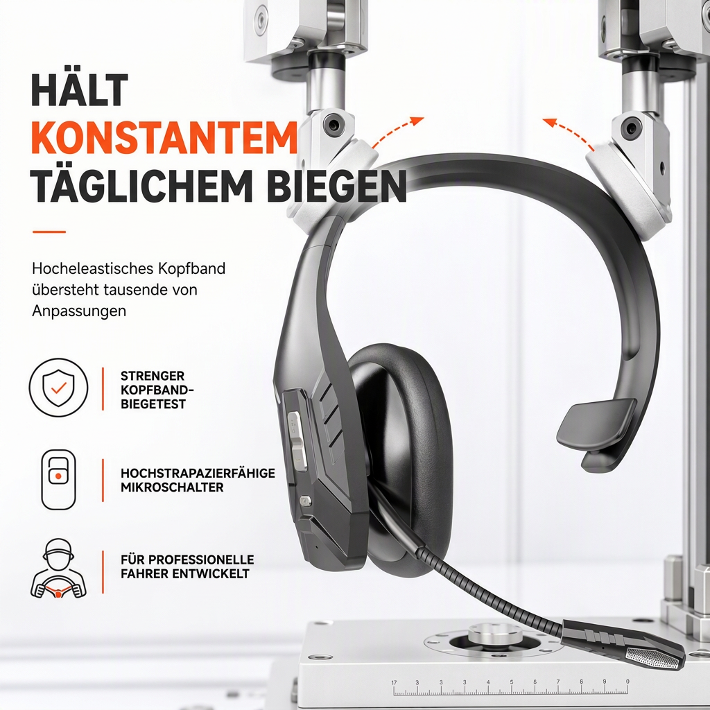 ⏰Drahtloses Bluetooth-Headset für Callcenter mit ENC-Umgebungsgeräuschunterdrückung und automatischer Kopplung für Kundenservice und Lkw-Fahrer