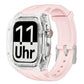 Integriertes Smartwatch-Armband mit Schutzhülle, farbblockiertes, transluzentes Sportarmband für 40 mm, 41 mm, 42 mm, 44 mm, 45 mm, 46 mm, 49 mm