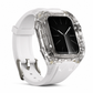 Integriertes Smartwatch-Armband mit Schutzhülle, farbblockiertes, transluzentes Sportarmband für 40 mm, 41 mm, 42 mm, 44 mm, 45 mm, 46 mm, 49 mm
