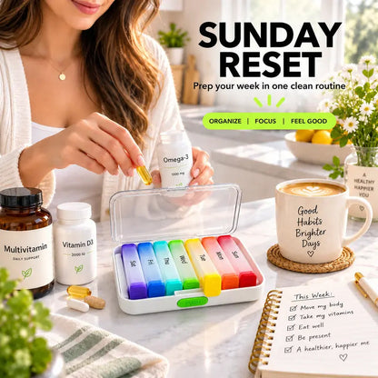 💊 50% RABATT! 📅 7-Tage Pillen-Organizer – Abnehmbar & ideal für unterwegs ✨