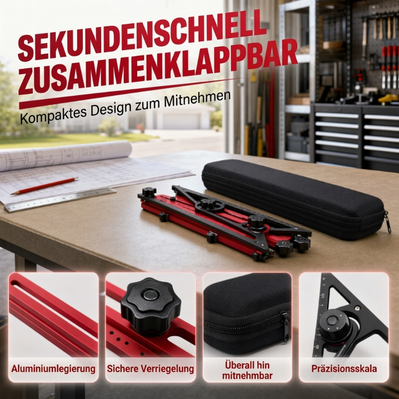 Multifunktionales Markierungswerkzeug-Set für die Holzbearbeitung