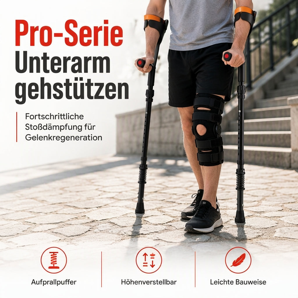 🦯 Faltbare Unterarmgehstützen – stoßdämpfend, stabil & rutschfest 🦵