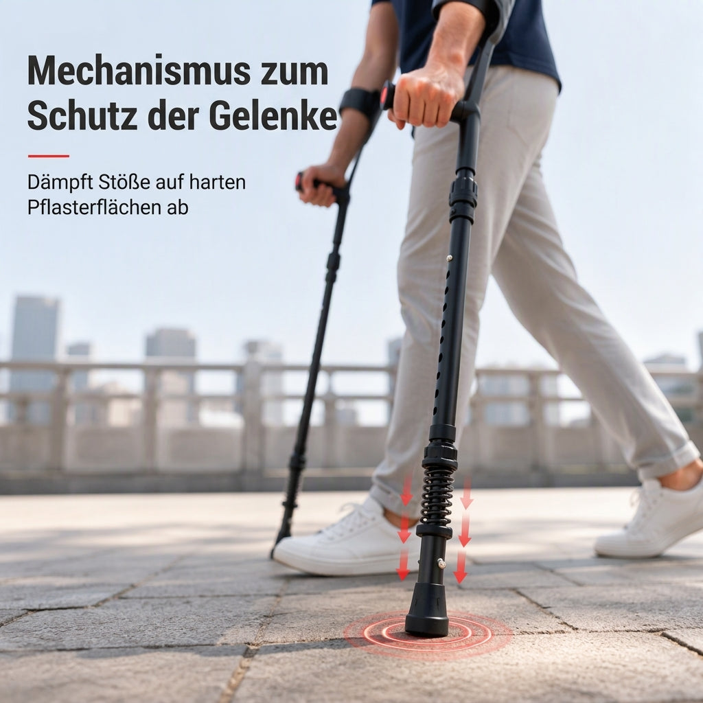 🦯 Faltbare Unterarmgehstützen – stoßdämpfend, stabil & rutschfest 🦵