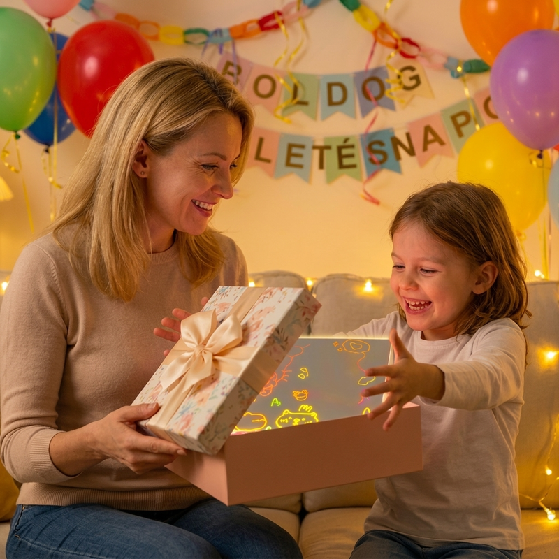 ✨ Leuchtende Maltafel für Kinder – LED, wiederverwendbar & Nachtlicht ✨
