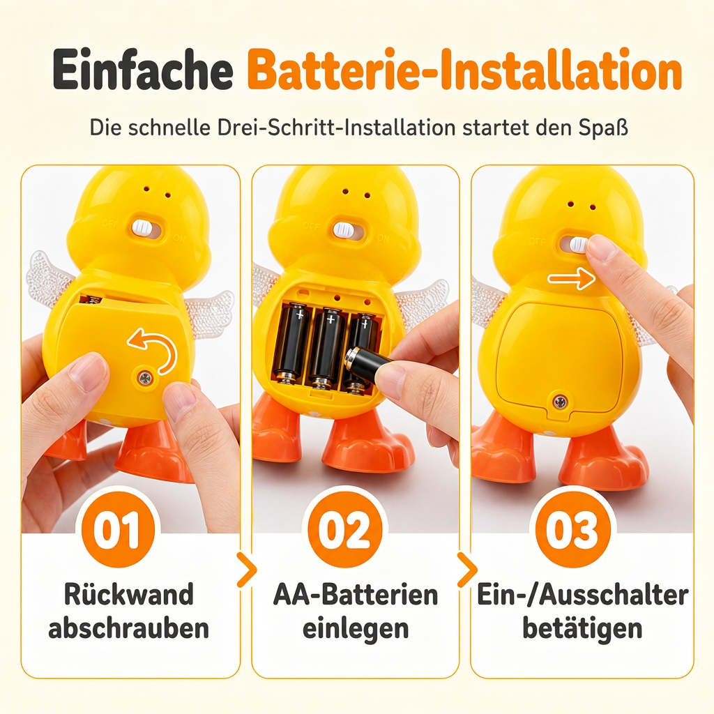 Elektrisches singendes und tanzendes Enten-Spielzeug