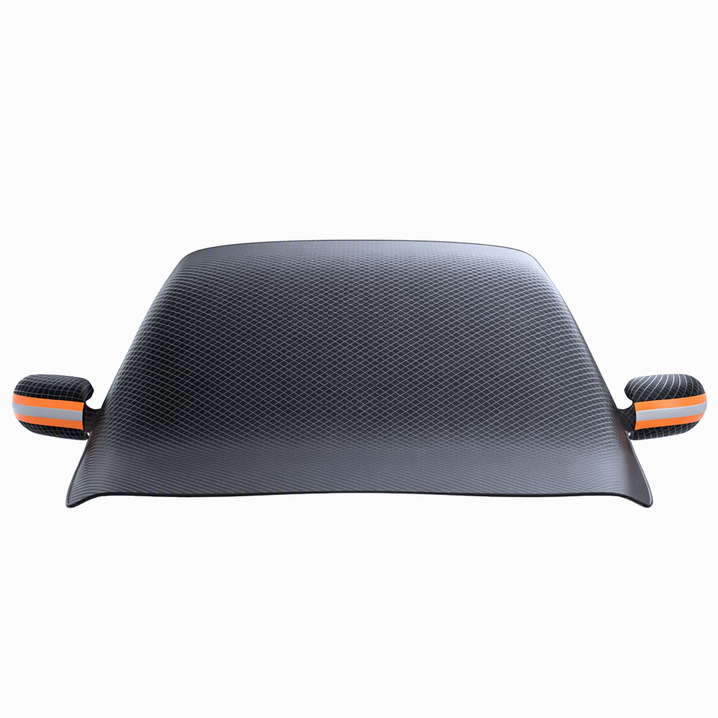 Magnetische Auto-Frontscheibenabdeckung, verdickt, wasserdicht – Sonnenschutz und Schneeschutz mit reflektierenden Streifen