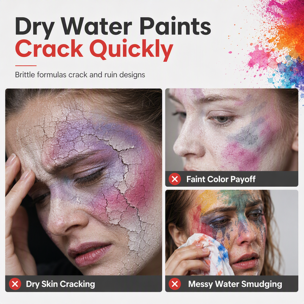 🎨 Palette mit 15 Farben ölbasierter Gesichts- und Körperfarbe