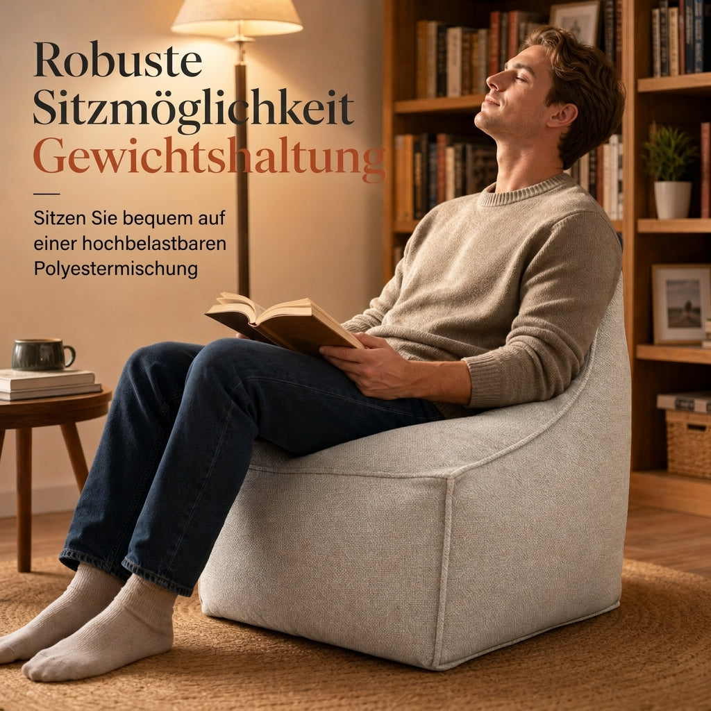 📢 50% RABATT! 🧺 Aufbewahrungs-Pouf-Hülle – Großer Reißverschluss, waschbar & 45x45x23cm ✨