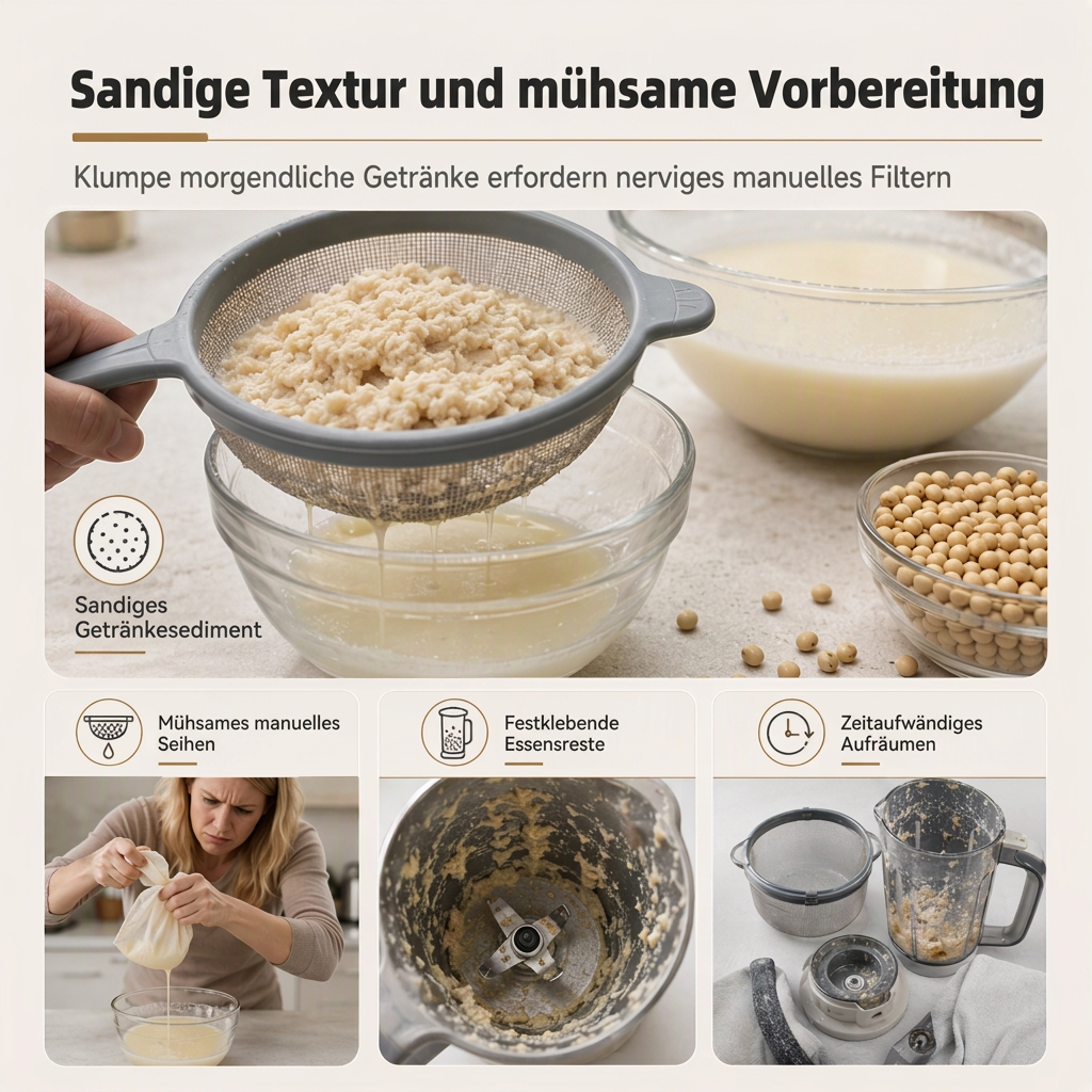 Multifunktionaler 304 Edelstahl Sojamilchbereiter und Hochleistungsmixer mit großer Kapazität, filterfrei, Haushaltsnahrungsprozessor mit intelligenter Zeitschaltuhr