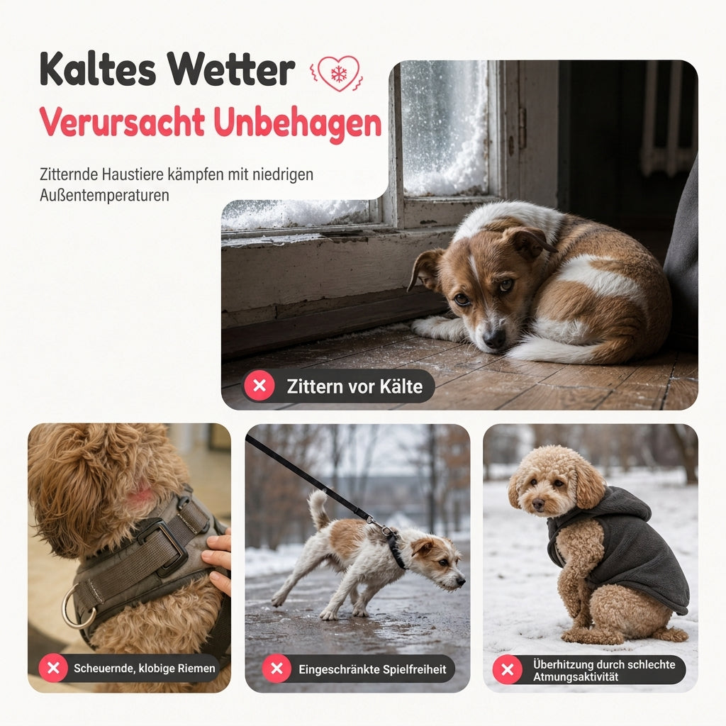 ✨ Warmes Haustierpullover mit Leinenring — "Love Dad & Mum"-Design ❄️