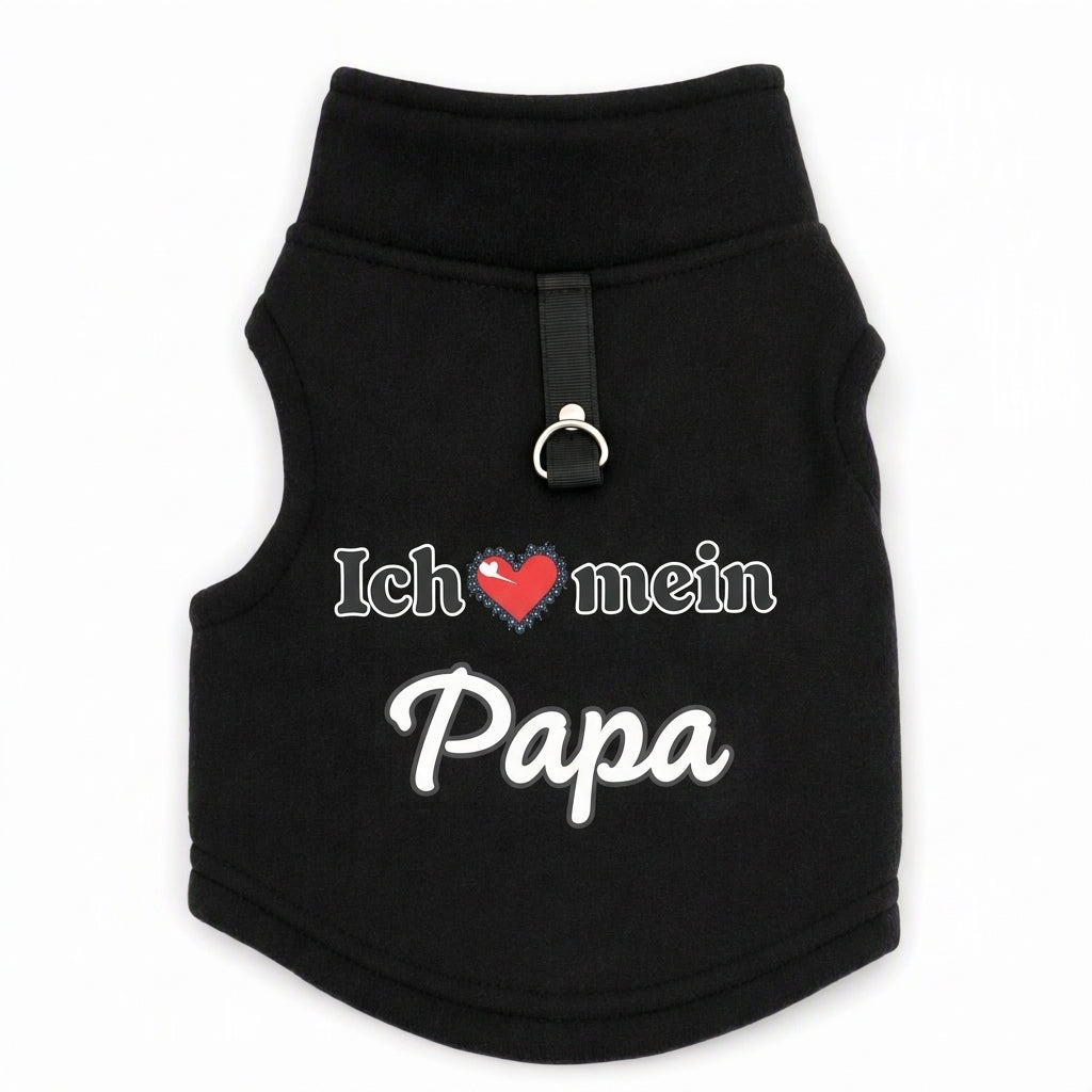 ✨ Warmes Haustierpullover mit Leinenring — "Love Dad & Mum"-Design ❄️
