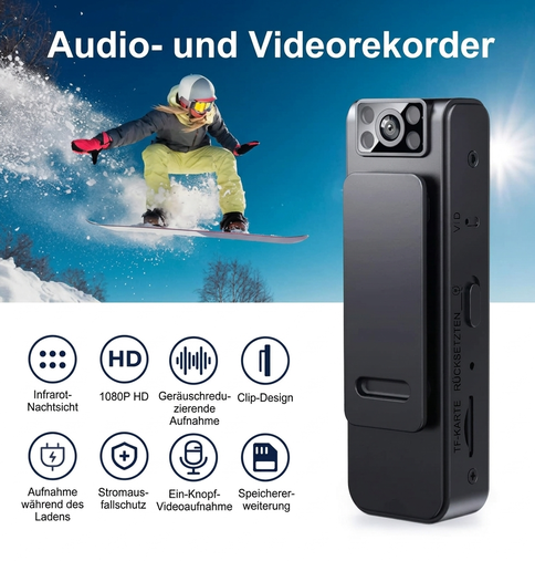 ⏰HD1080P Tragbare Mini-Sportkamera