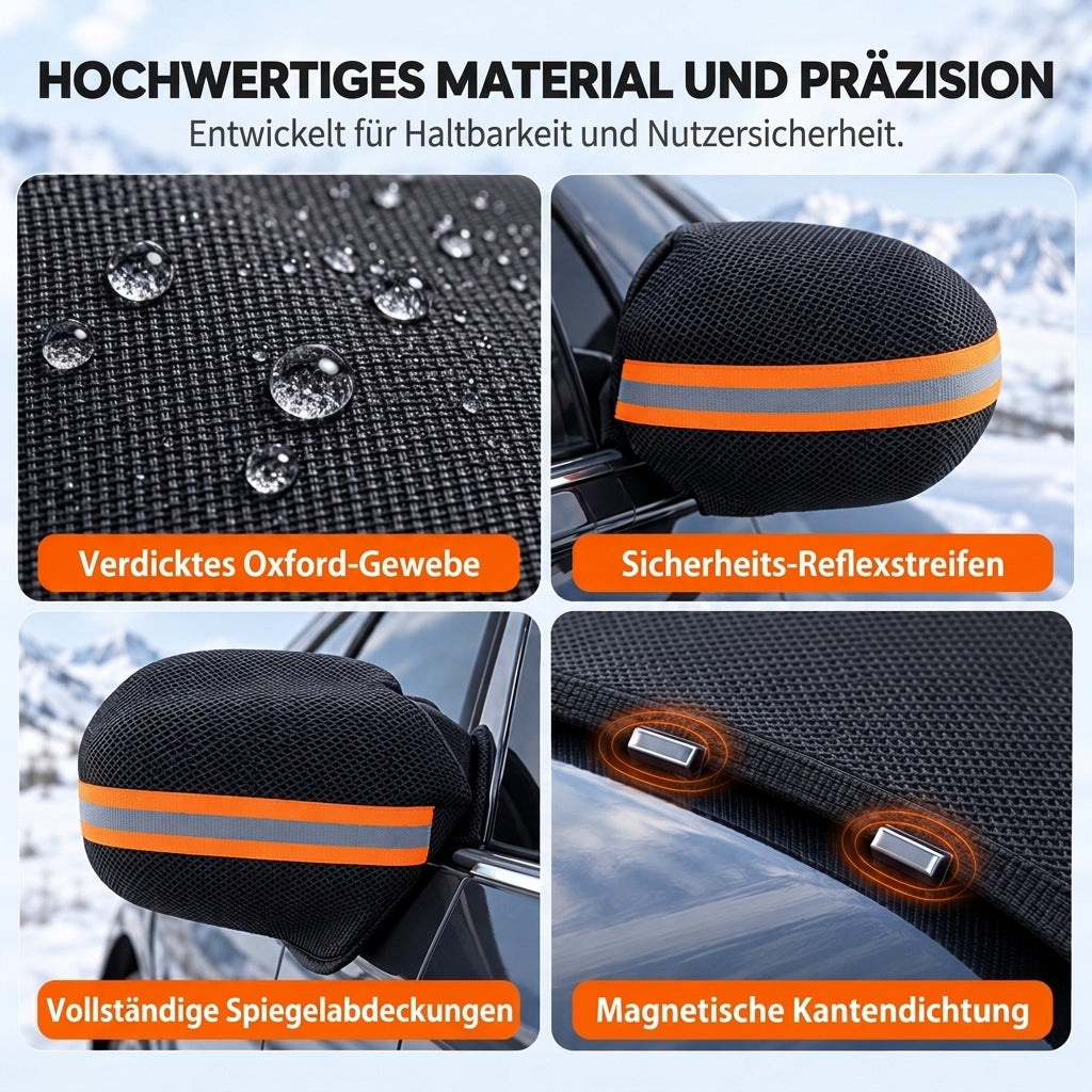 ⏰Ganzjährig abgedeckter, verdickter Auto-Windschutzscheibenschutz für Schnee, Frost und Sonnenschutz