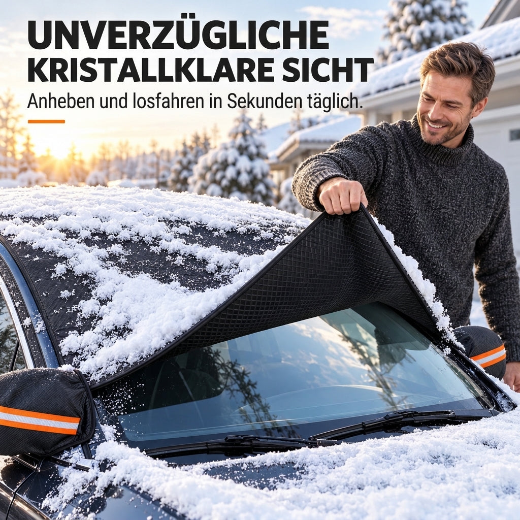 ⏰Ganzjährig abgedeckter, verdickter Auto-Windschutzscheibenschutz für Schnee, Frost und Sonnenschutz