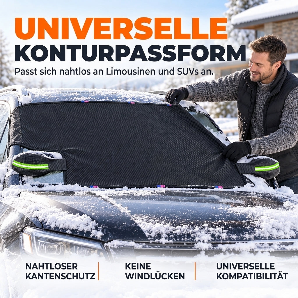 ⏰Ganzjährig abgedeckter, verdickter Auto-Windschutzscheibenschutz für Schnee, Frost und Sonnenschutz