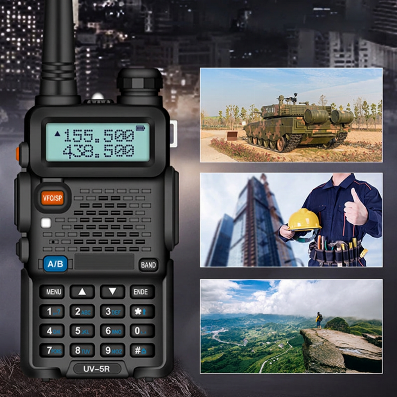 ⏰ UV-5R Amateurfunkgerät mit großer Reichweite, UV5R Zweiwegefunkgerät, Dual-Band-Handfunkgerät