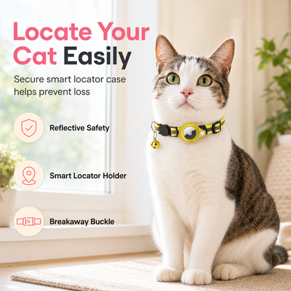 ⏰Reflektierendes Katzenhalsband mit wasserdichtem smartem Haustier-Tracker