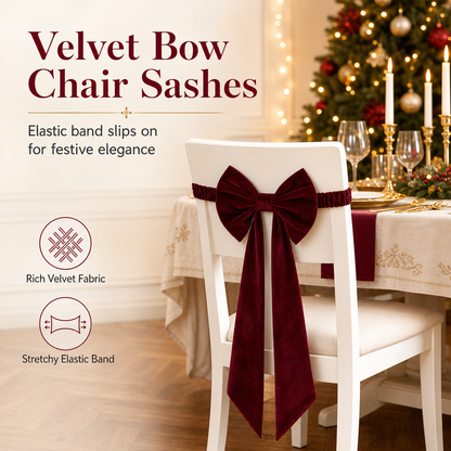 🎀 Große Samt-Weihnachtsschleife – festliche Deko für Weihnachtsbaum, Tür & Zuhause