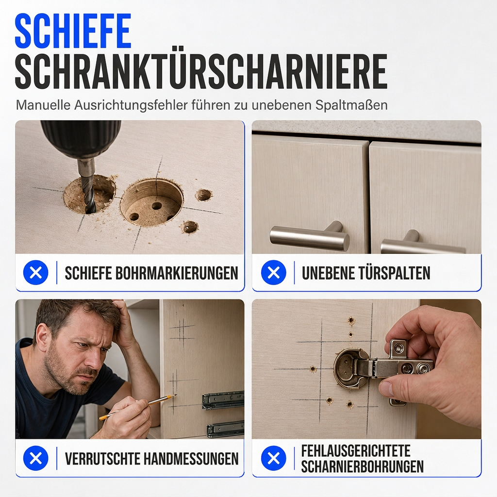 ⏰Werkzeug: Installationsschablone und Schnellpositionierungs-Befestigungsplatte für Aluminium-Magnetklappscharnier